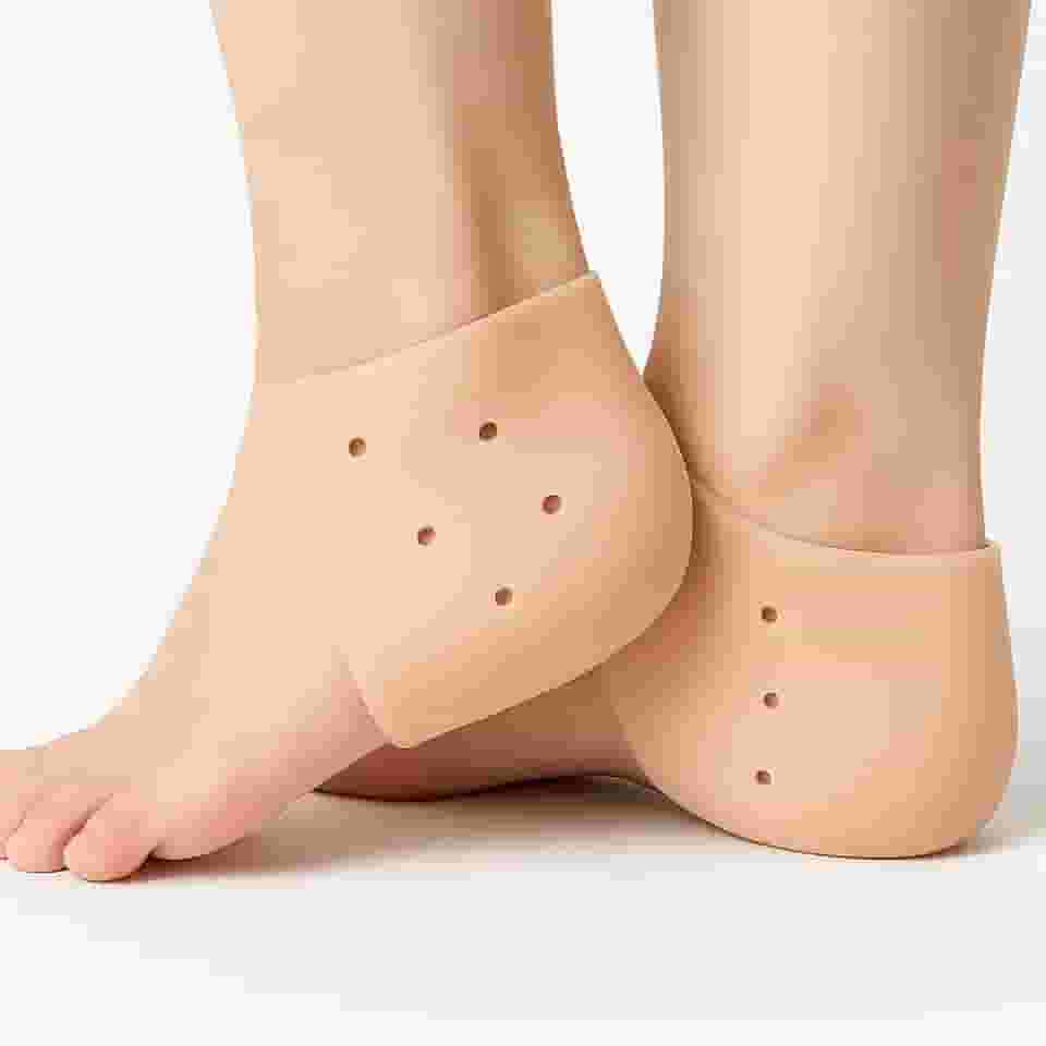 Par Protetor de Calcanhar em Silicone – Alívio de Dores no Calcanhar, Esporão e Fascite Plantar