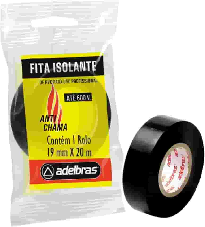 Fita Isolante, Adelbras, 19mmx20m, Anti Chama