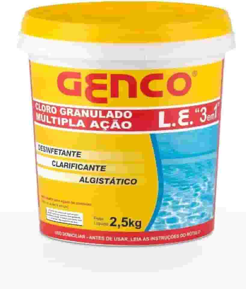 GENCO L. E. CLORO GRANULADO MÚLTIPLA AÇÃO “3 EM 1' - 2,5KG