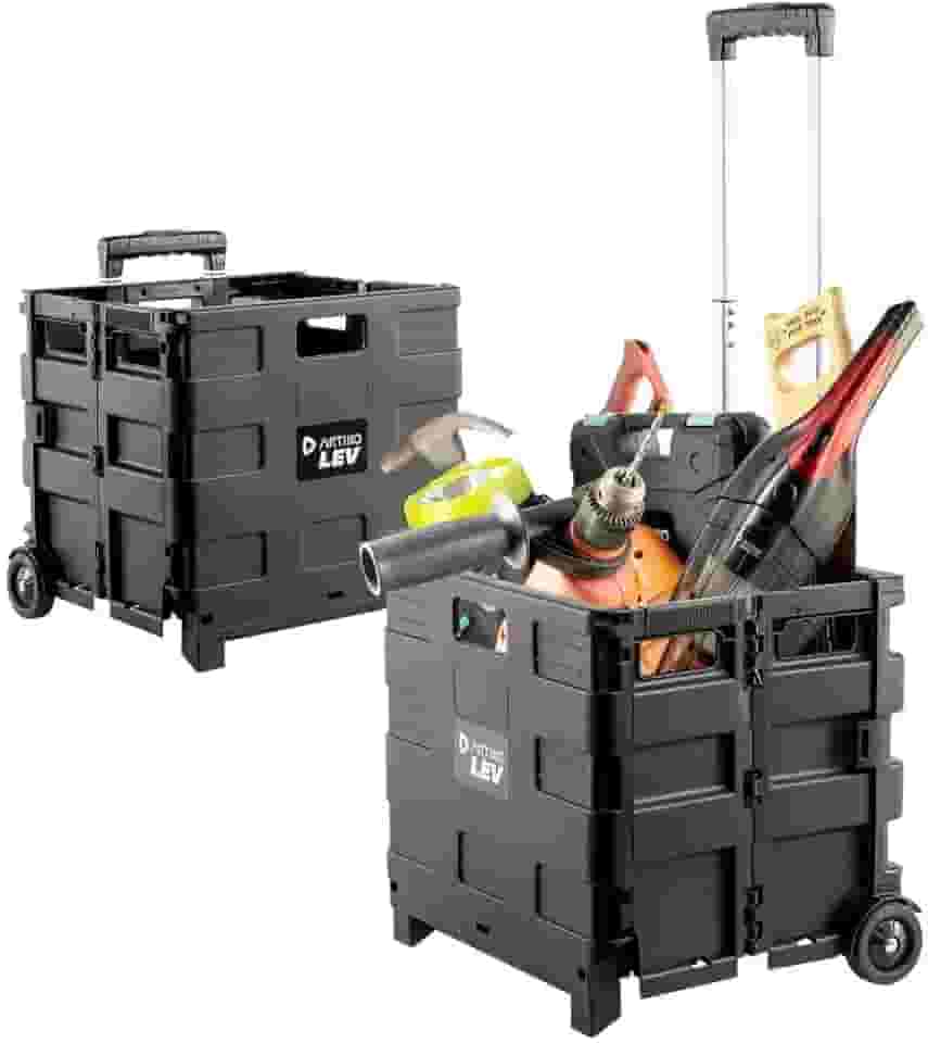 Carrinho Cesto Compras Portátil Multiuso Dobrável Artiko Lev