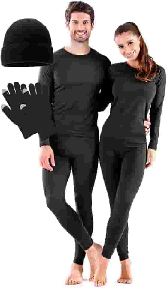 Conjunto Térmico Kit Frio Blusa Calça segunda Pele Inverno + Gorro + Luva Touch screen Masculino Feminino