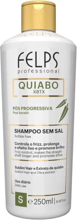 Felps Quiabo Xbtx Pós Progressiva Shampoo 250Ml, Felps Professionnel, INCOLOR