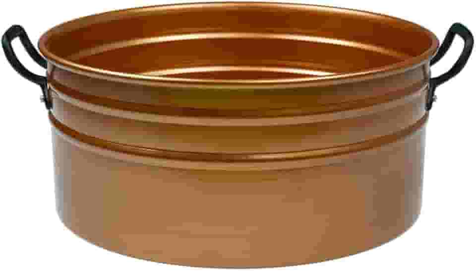 Bacia para Pés, Tina Escalda Pés, Bacia Pedicure, Balde Newborn, Ofurô Esquenta Pés Relaxamento, Varias Cores(Tina só Alumínio Rose Gold)