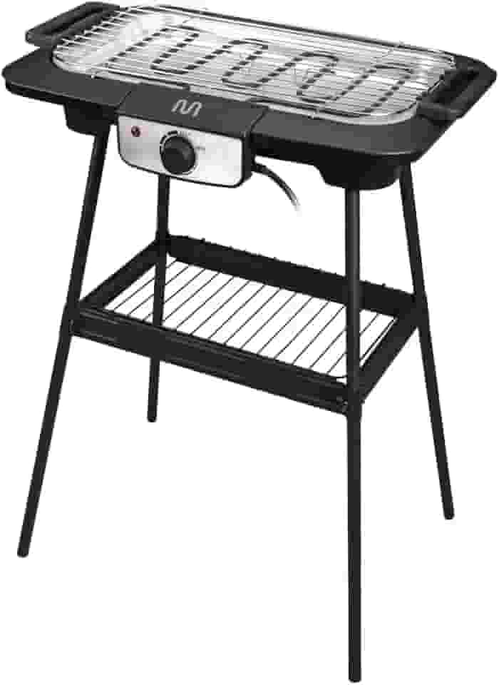 Churrasqueira Elétrica Gourmet com Pedestal e Coletor de Gordura, Não Emite Fumaça 127V 2000W - GO133