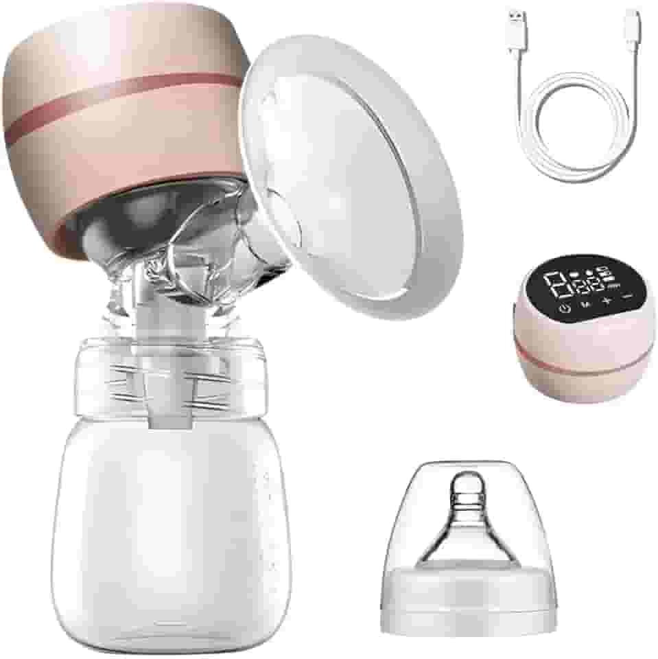 Bomba Elétrica de Amamentação Portátil para Tirar Leite com Tela LED, 2 Modos e 9 Níveis de Sucção – Baixo Ruído + Protetor de Mama de Silicone 22mm – Cor Sortida - Modelo Premium