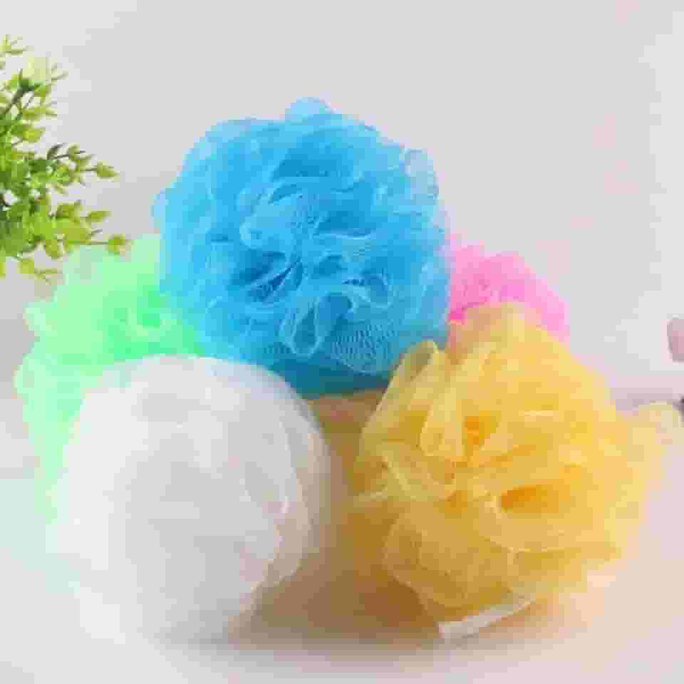 Kit 6 Esponja Para Banho Cordinha Bucha de Nylon com Bolinhas Linha Premium M5 Armarinhos (Kit 1)