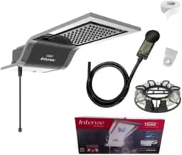 Ducha Chuveiro Eletrônico Luxo Chrome Intense Potente Fame Original + Veda Rosca (Black cromado, 7800 W / 220v)