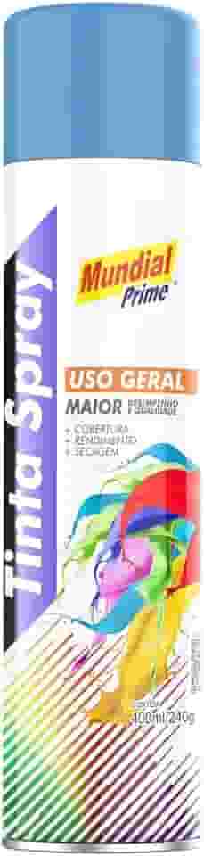 Tinta Spray Uso Geral 400ml, MUNDIAL PRIME, Azul Claro, AE01000066