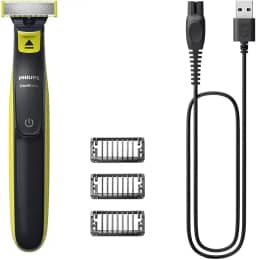 Aparador e raspador OneBlade com 3 pentes, à prova d’água, Bivolt - QP2724/10 Philips