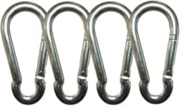 KIT MOSQUETÃO PUNCH 8X80 mm - Sem Trava - 4 Unidades - Academia Profissional