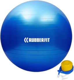 Bola de Pilates 55cm com Bomba – Bola de Ginástica, Yoga e Fisioterapia – Antiderrapante, Resistente até 150kg – Ideal para Exercícios Funcionais, Alongamento e Treino em Casa