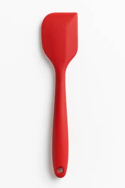Espátula de Silicone Vermelha 27cm Resistência Alta Temperatura Utensílio Cozinha Antiaderente Confeitaria Culinária Assar Misturar Mexer Fácil Limpeza
