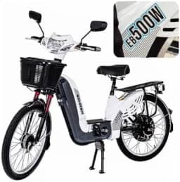 Bicicleta elétrica Wehawk SB500 48V aro 24 cor branco
