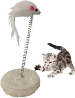 Arranhador Gato Pet Ratinho Guizo Mola Felino Brinquedo Interativo Animal de Estimaçao Macio Lazer Entretenimento Diversao