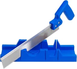 Kit Gabarito Caixa Meia Esquadria Com Serrote Serra Costa Corta Ângulos 12 Polegadas