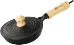 Frigideira Ferro Fundido Tampa Ferro Egg Pan Santana 14 Cm