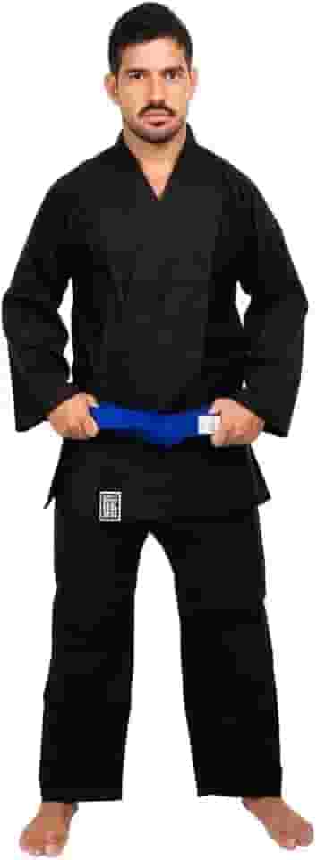 Kimono Adulto Reforçado Judo Jiu-Jitsu, Haganah, Preto, A4