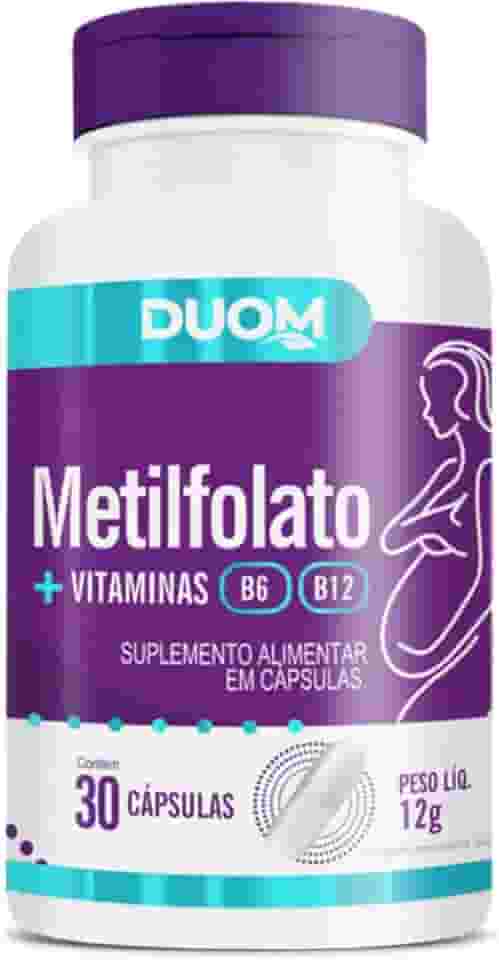 METILFOLATO COM VITAMINAS B6 E B12 COM 30 CÁPSULAS - DUOM