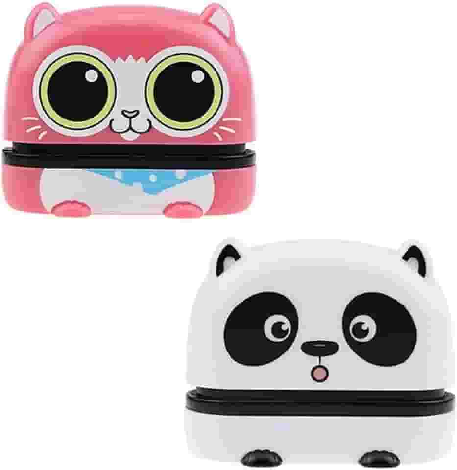 Carimbo de nome personalizado, nome personalizado para roupas de estudante de bebê capítulo dos desenhos animados selo infantil bonito para crianças, carimbo de lavagem à prova d'água não desbotado 4 estilos de animais (2 Pacote 02)