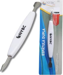 Espátula Dupla Cabo Plástico NYBC Beauty: Cutículas Perfeitas com Segurança e Conforto