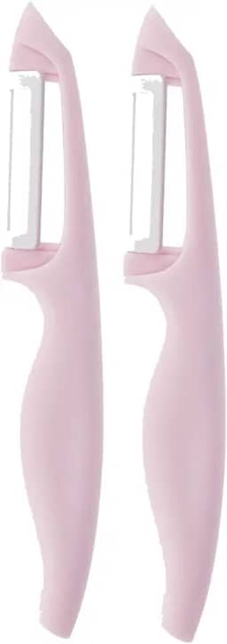 Descascador profissional de batata de maçã vegetal com lâmina giratória de cerâmica – Pacote com 2 – descascador de faca de vegetais para chef