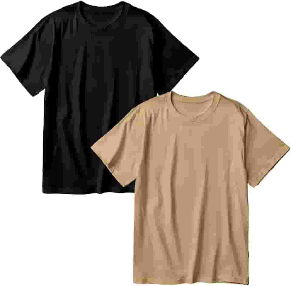 Kit 2 Camisetas Oversized Masculina Algodão Premium Lisa Moda Streetwear