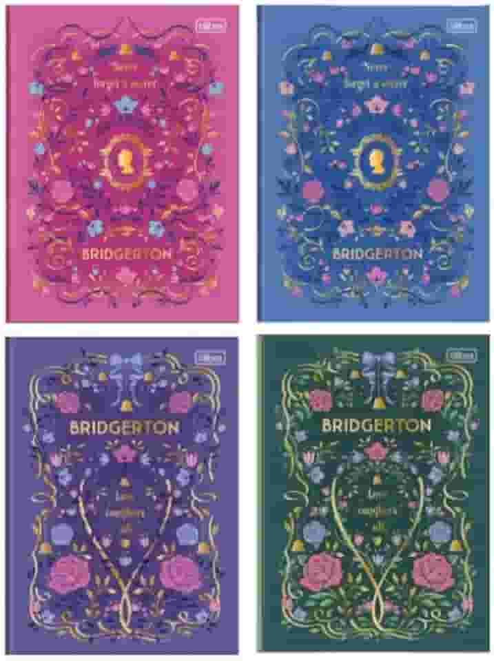 Caderno Tilibra Bridgert, Capa Dura, 80 Folhas Decoradas, 17,7 x 24 cm, Brochura Costurado, Capas Sortidas