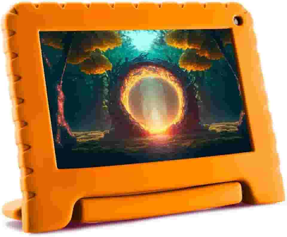 Tablet Inantil Kid Pad Laranja 64GB + Tela 7 pol + Wi-fi + Android 13 + Quad Core Multi - NB412