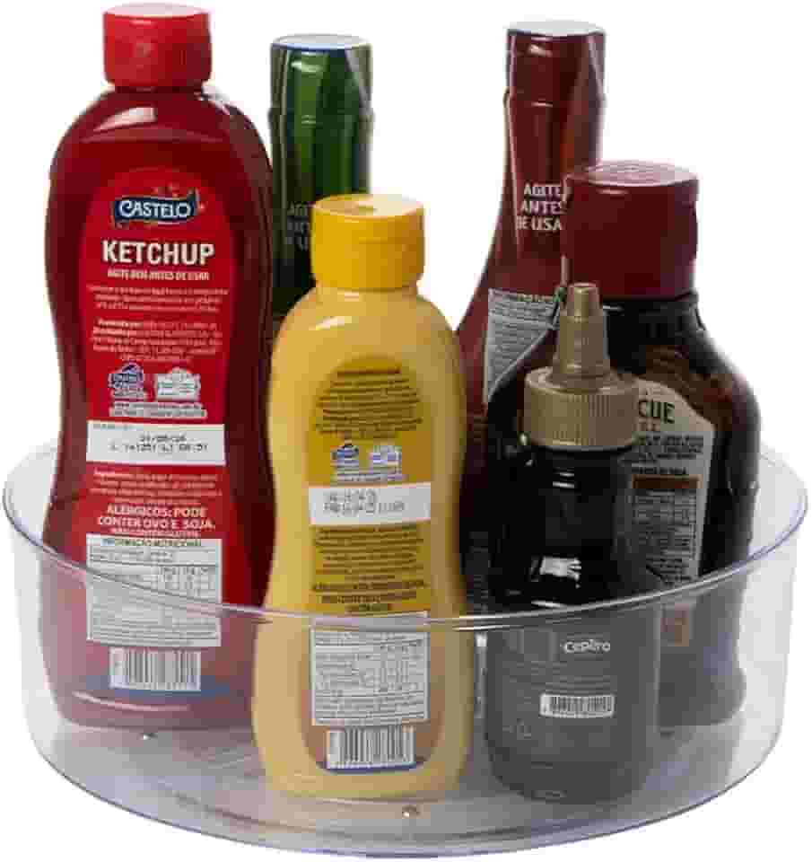 Organizador Giratório Pequeno Plástico Plasútil