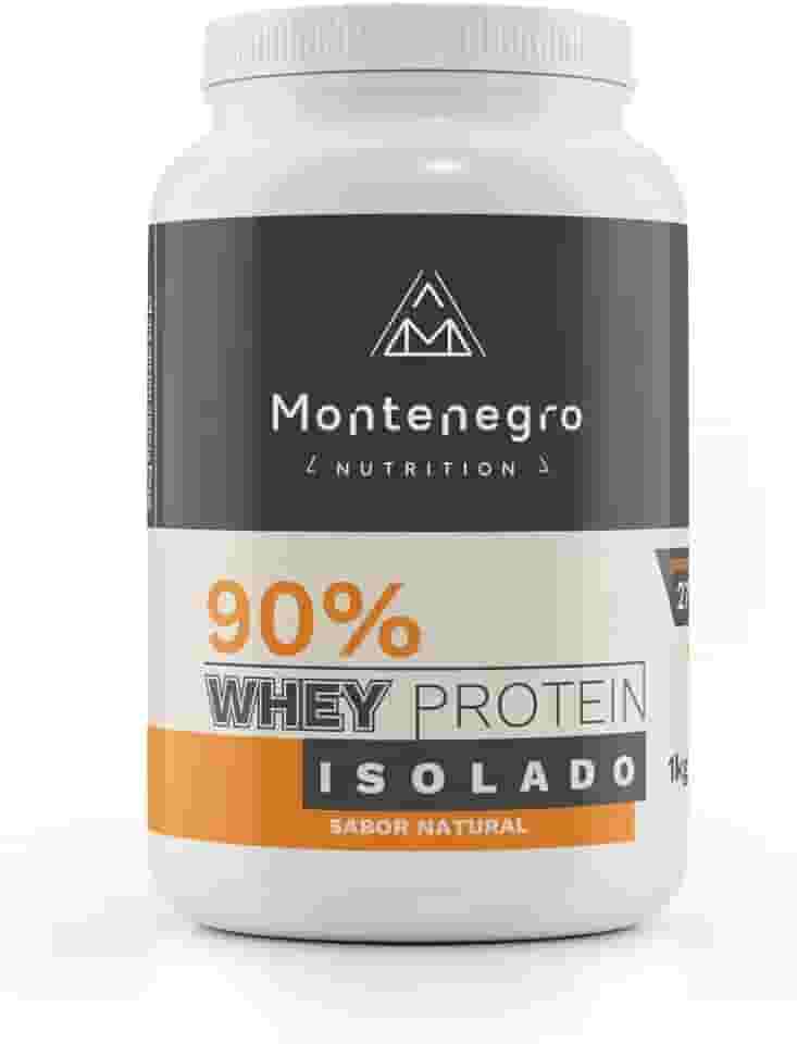 Whey Protein Isolado 90% 1 kg - sem sabor/sabor neutro - puro - alto teor proteico - Montenegro Nutrition