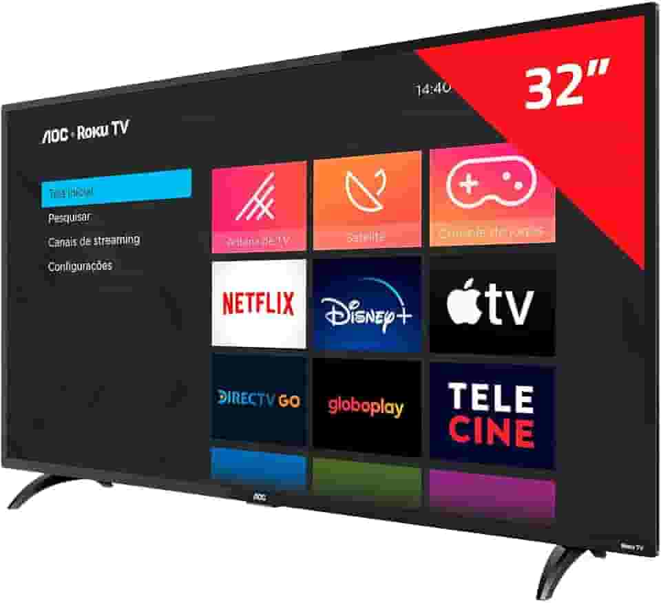 Smart TV LED 32" HD AOC 32S5195/78G - Wifi, USB, HDMI