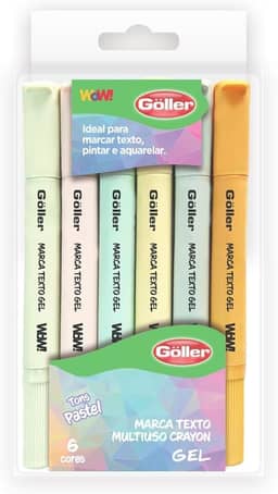 Marca Texto Gel Wow Pastel 6 unidades sortidas