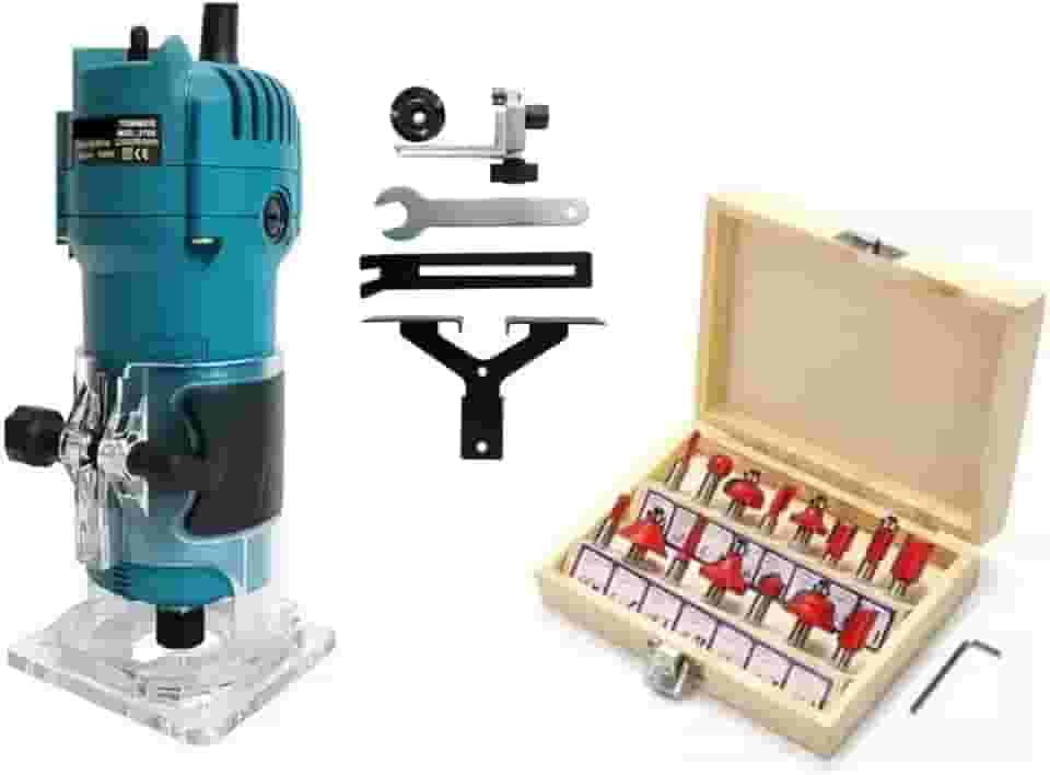 Tupia Laminadora Manual 900w + Jogo de Fresas 15pçs (110, Volts)