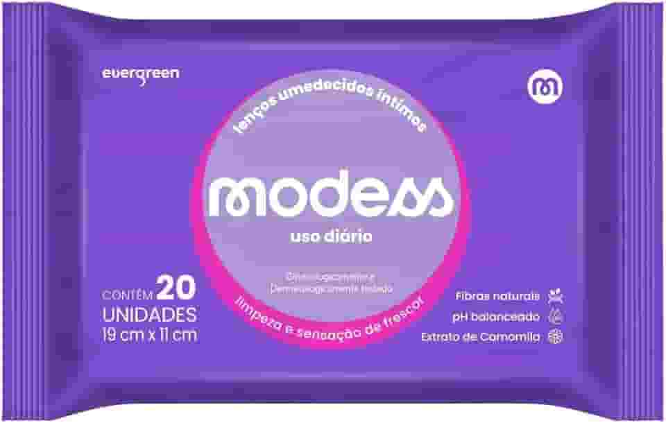 Lenço Umedecido Higiene Íntima Modess 20un