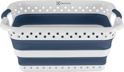Cesto Dobrável para Roupas Electrolux, Branco com detalhes em azul