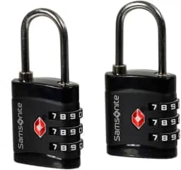 CONJUNTO CADEADO SAMSONITE TSA 3 DIGITOS PRETO