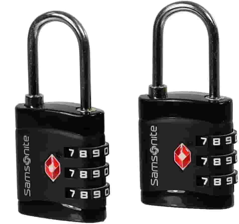 CONJUNTO CADEADO SAMSONITE TSA 3 DIGITOS PRETO