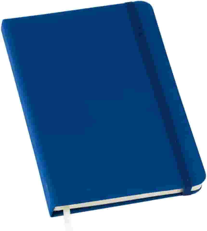 Caderneta Anotacoes Pautada Capa Dura C/Elastico Agenda 14x21 160 Pag (Azul)