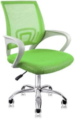 Cadeira de Escritório Secretária Base Cromada com Rodinha Fortt Lisboa Verde - CSF02-VD (Verde)