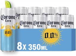 Cerveja sem álcool Corona Cero Sunbrew Lata 350ml - Pack com 8 unidades
