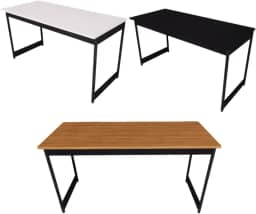 Mesa Estilo Industrial Guto 1,35 Metros Escritório Escrivaninha Computador Camaleão (Branco)