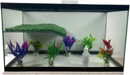 aquário para tartaruga 22 litros aquaterrario 45 * 20 * 25 (ENFEITADO)