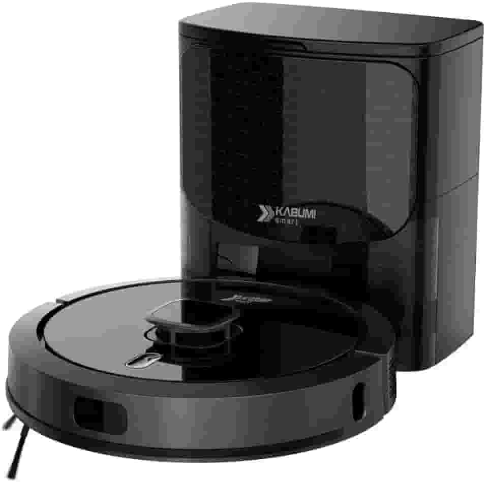 Robô Aspirador KaBuM! Smart 900 Preto IR360° Controle via app Recipiente dispensador de pó Base Autolimpante G7 (220, Volts)