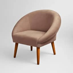 Poltrona Confortável para Sala de Estar Moderna Resistente Tecido Veludo MOBLAN decor (Rose)