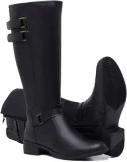 Bota Montaria Feminina Cano Longo Zíper Conforto