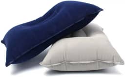 Travesseiro Inflável Camping Viagem Carro Prova D'água Smart (Cinza)