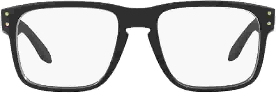 Armação masculina Ox8156 Holbrook Rx quadrada para óculos de grau, Lente de demonstração/ícone, ouro preto acetinado, 56 mm