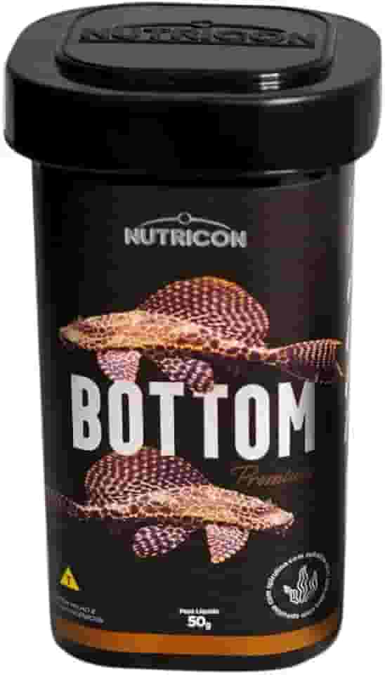 Nutricon: Ração Bottom 50g | Alimento Extrusado com Novo Formato que Afunda | Para Peixes e Invertebrados de Fundo
