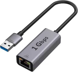 Adaptador USB 3.0 para Ethernet Gigabit, 10/100/1000 Mbps, Compatível com MacBook, Surface Pro, Windows e Mac