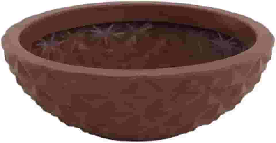 Vaso Cuia Bacia P/plantas Diamante 3d Luxo Jardim Varanda (Marrom)